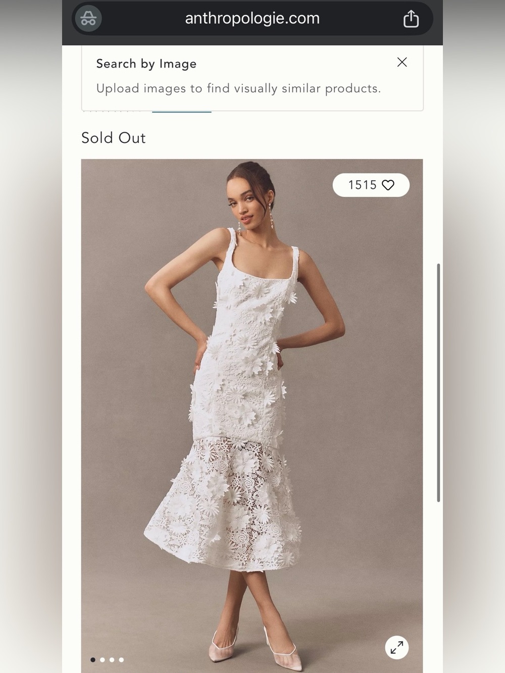 Bardot White Floral Appliqué Midi Dress
